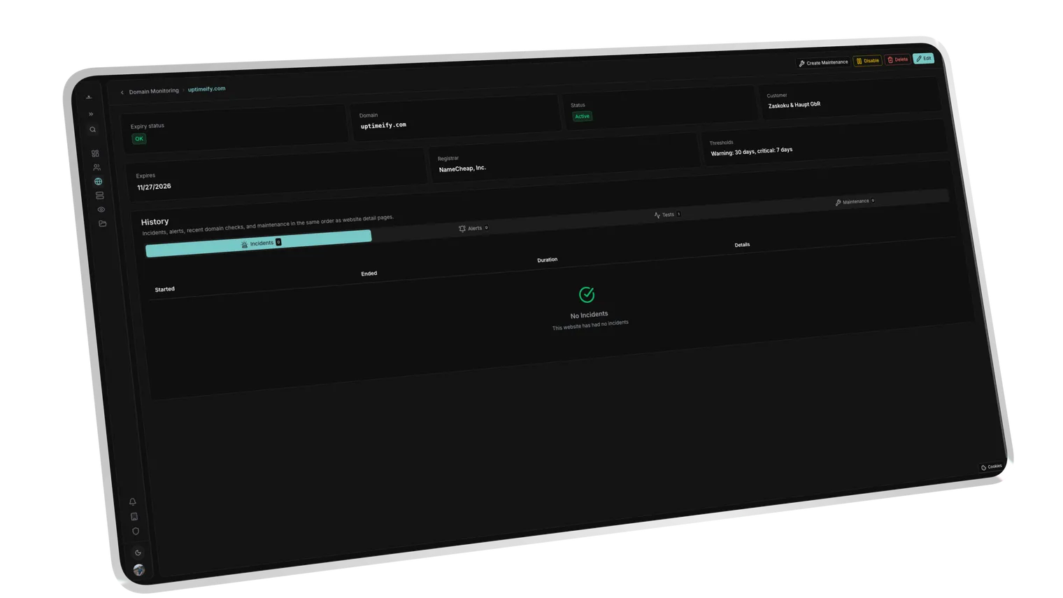 One dashboard.